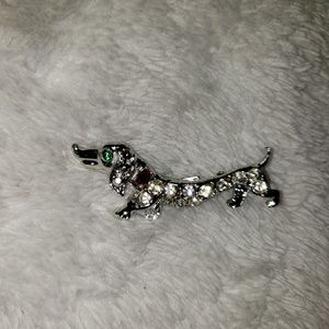Dog Jeweled Pin